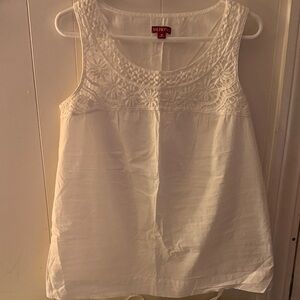 Merona White Floral Lace Tank Top